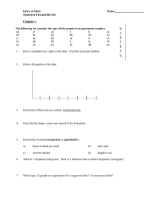 Semester Review Ch 1 and 2 Answers
