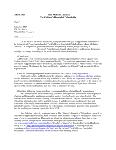 Offer Letter - University of Pennsylvania