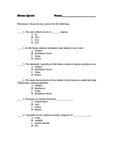 Section III: Climatograms: Answer the following questions about the