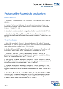 Professor Eric Rosenthal's publications
