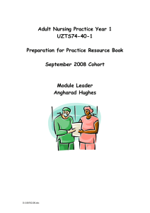 Adult Nursing Practice Year 1 Resource Booklet