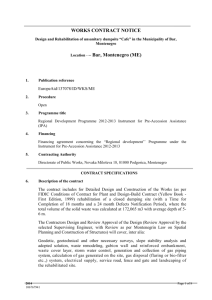 Contract Notice - Montenegro