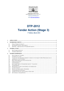 DTP-2012 - Tender Action Stage 3 - Department of Education and