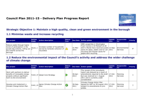 Council Plan 2011-15 - Delivery Plan Progress Report