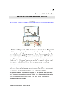 Research on the Effects of Media Violence