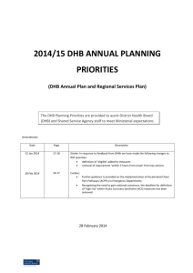 2014/15 DHB Annual Plan and Regional