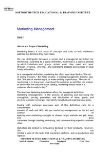 Marketing Management - Chahat Textiles Education & Traning Institute