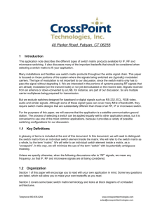 Choosing a Matrix Switch - Microwave Component Marketing