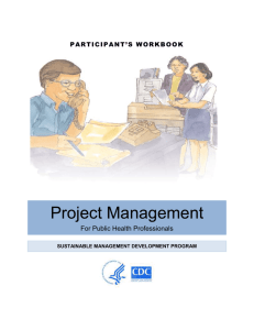 Project Management for Public Health Professionals