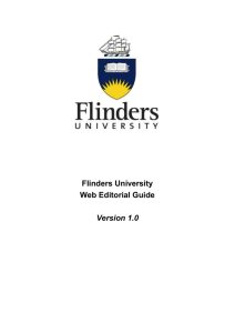 Flinders University Web Editorial Style Guide