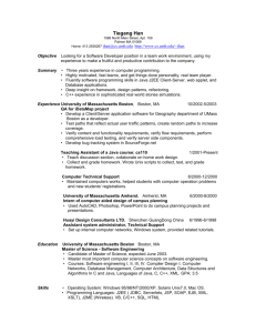 resume - UMass Boston Computer Science