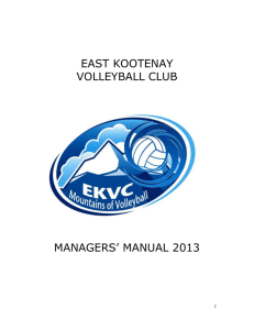 Thank you for volunteering as the East Kootenay Volleyball