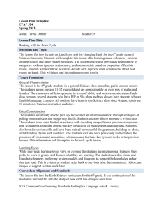 Lesson Plan Template ETAP 524 Spring 2013 Name: Teresa Dobler