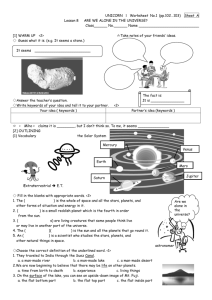 UNICORN Ⅰ Worksheet No.1 (pp.102…103) Sheet A Lesson 8 ARE