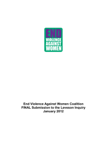 Leveson submission - End Violence Against Women