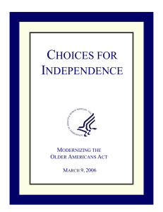 Choices for Independence - National Policy and Resource Center