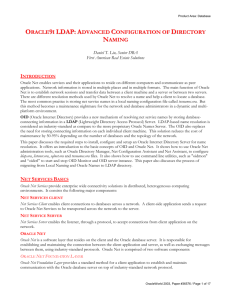 Oracle9i LDAP: Advanced Configuration of Directory Naming