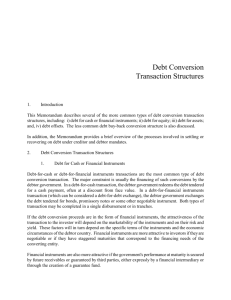 Debt Conversion - Debt Advisory International