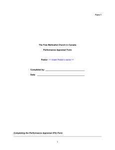 Performance Appraisal form template