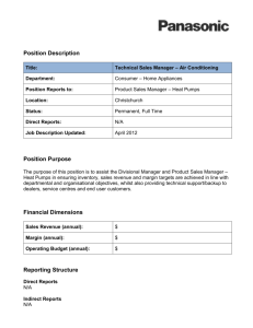 job description - Panasonic New Zealand