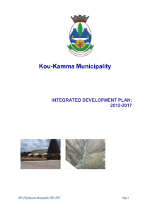 TABLE OF CONTENTS - Koukamma Municipality