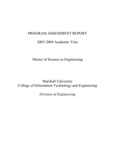 MSE Engineering 2004 - Marshall University