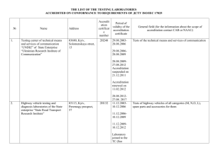 the list of the testing laboratories accredited by naau