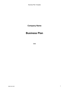 business plan template - 清华x-lab