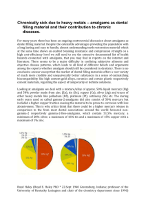 Chronically sick due to heavy metals – amalgams