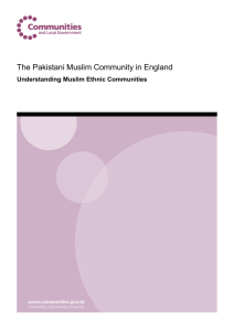 The Pakistani Muslim Community in England