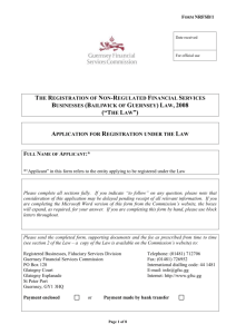 Application form for Non-Regulated Financial Services Businesses