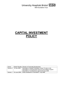 4.1 Annual capital investment programme