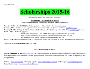 Updated 12/18/15 Scholarships 2015