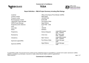 TESA RM.04 Project Summary Including Risk Ratings Report