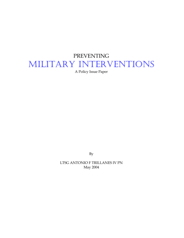 Preventing Military Interventions