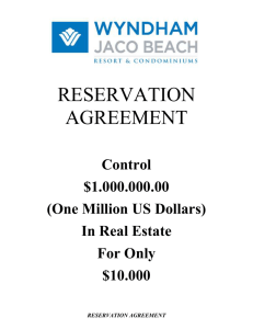 reservation agreement - Properties in Costa Rica