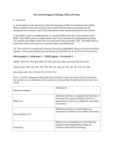 Teacher Document - Answers - Bioinformatics Activity Bank