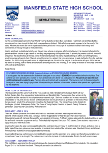 newsletter04-2013 - Mansfield State High School