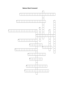 Balance Sheet Crossword
