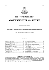 regulation - Government Gazette