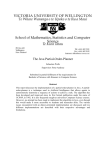 Implementing A Partial Order Planner