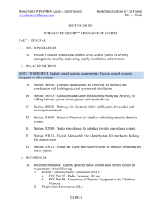 Section 281300 - Security Management System