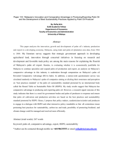 Paper 133: 'Malaysia's Innovation and Comparative Advantage in