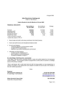 Interim Results for the Six Months to 30 June 2002