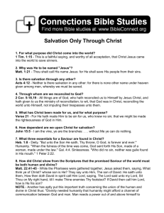 Salvation Only Through Christ