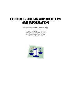 FLORIDA GUARDIAN ADVOCATE LAW AND INFORMATION