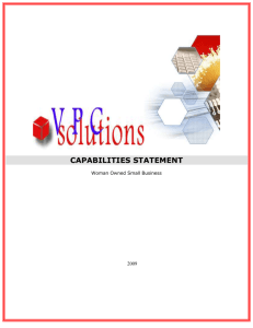 VPCSI Capabilities Statement 2009