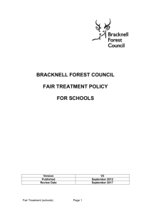 Fair Treatment Policy - School Management