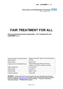 Fair Treatment for All - Doncaster and Bassetlaw Hospitals NHS