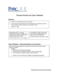Type 2 Diabetes - PARC - The Physical Activity Resource Centre